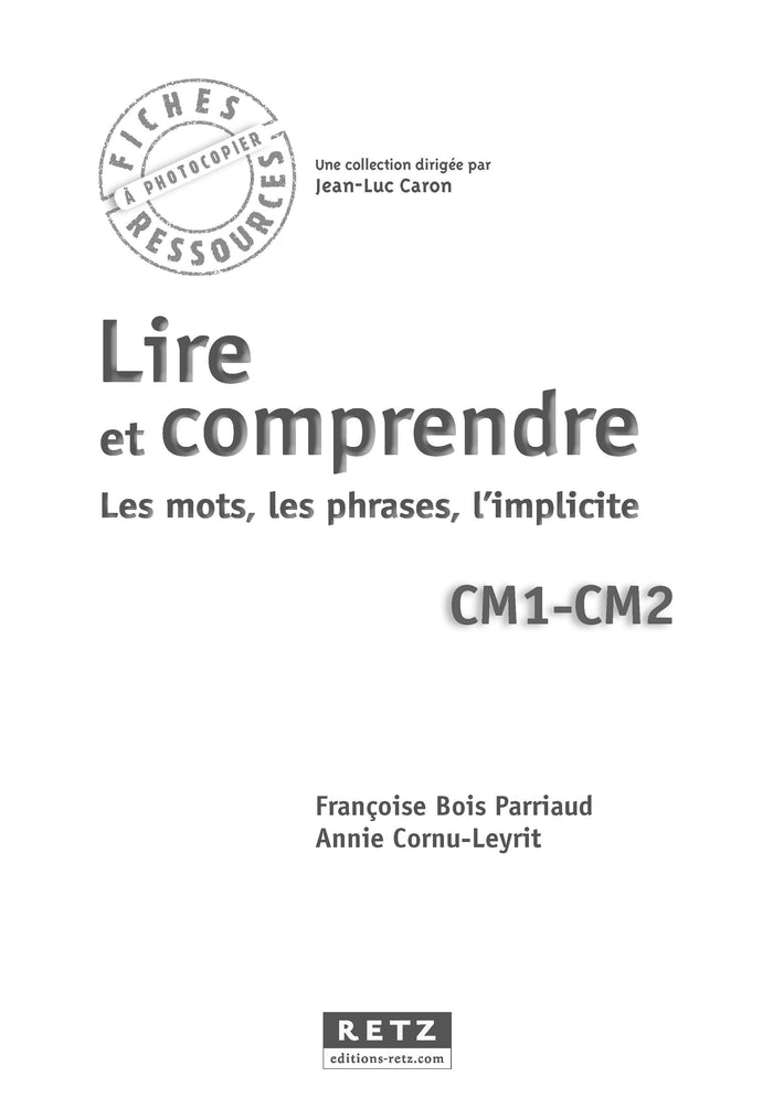 Lire et comprendre CM + Téléchargement