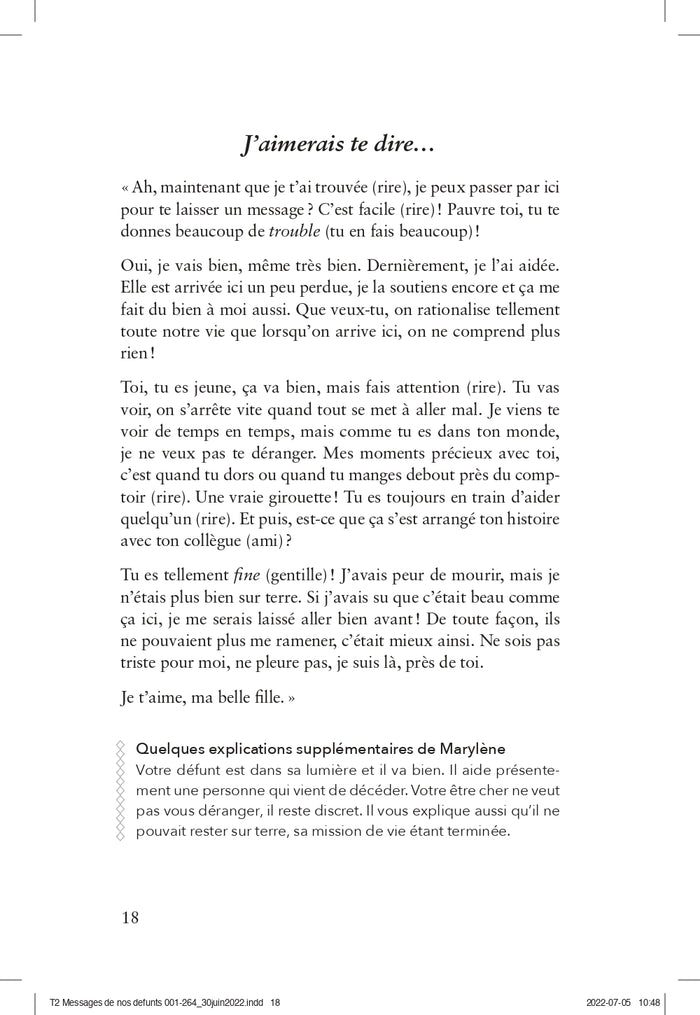 Messages de nos défunts et de nos anges gardiens - Tome 2