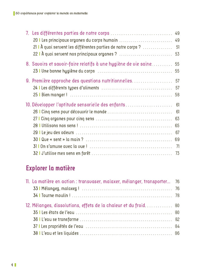 50 expériences pour explorer le monde en maternelle