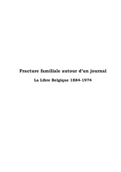 Fracture familiale autour d'un journal