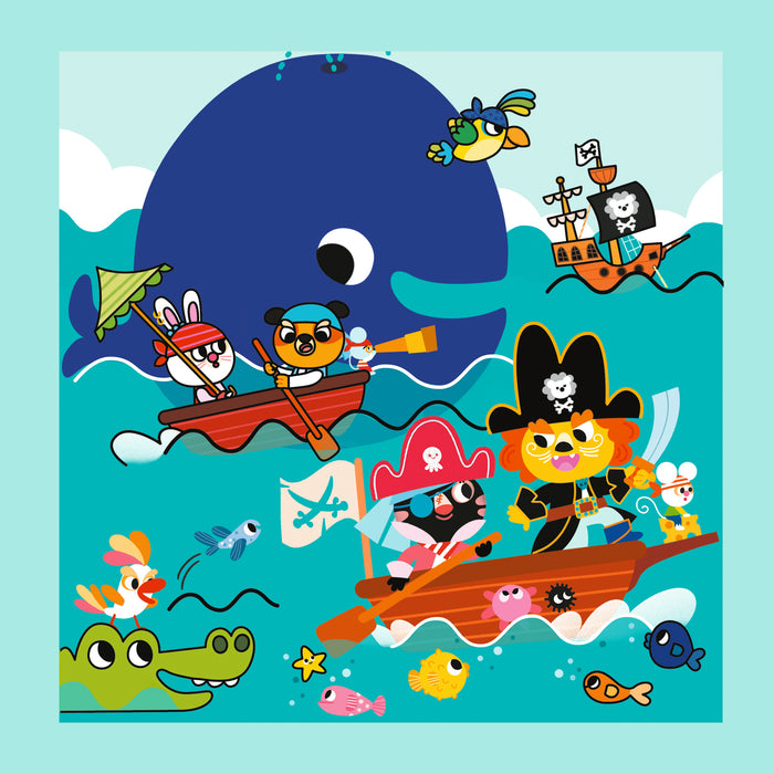 Pinceau magique - Animaux pirates