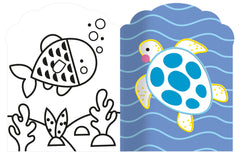 Je colorie sans dépasser - les animaux de la mer - 30 coloriages fluos !