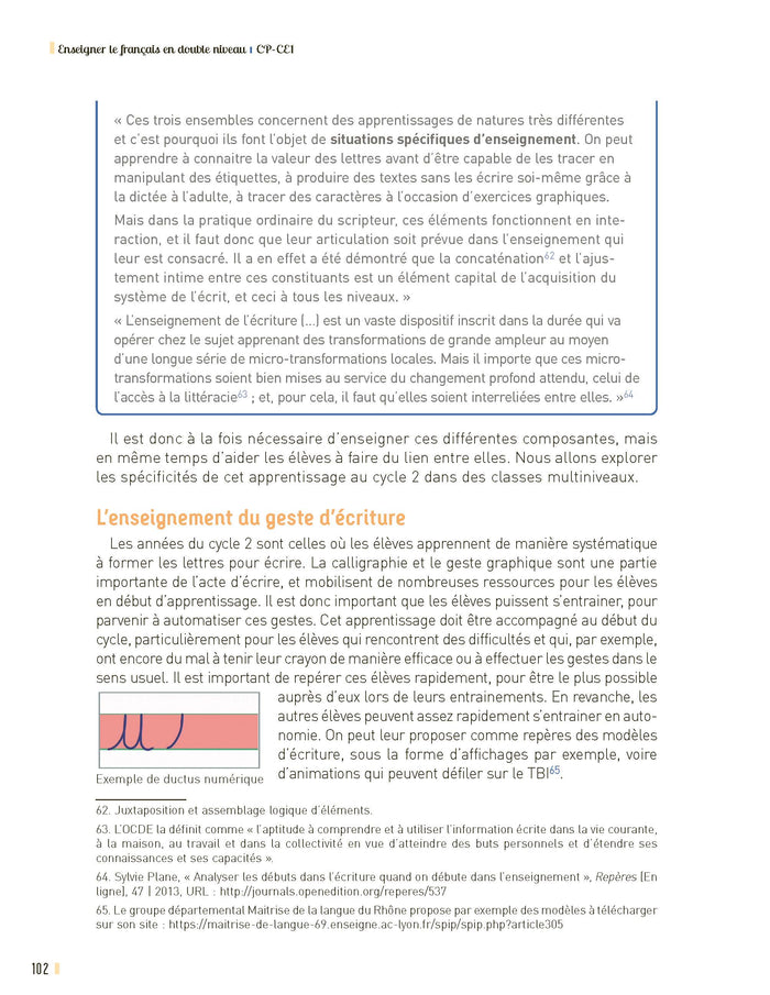 Enseigner le français en double niveau CP-CE1 + Ressources numériques
