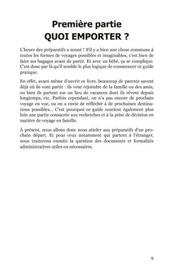 Voyager avec bébé