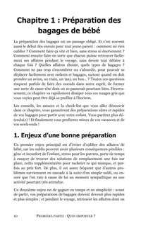 Voyager avec bébé
