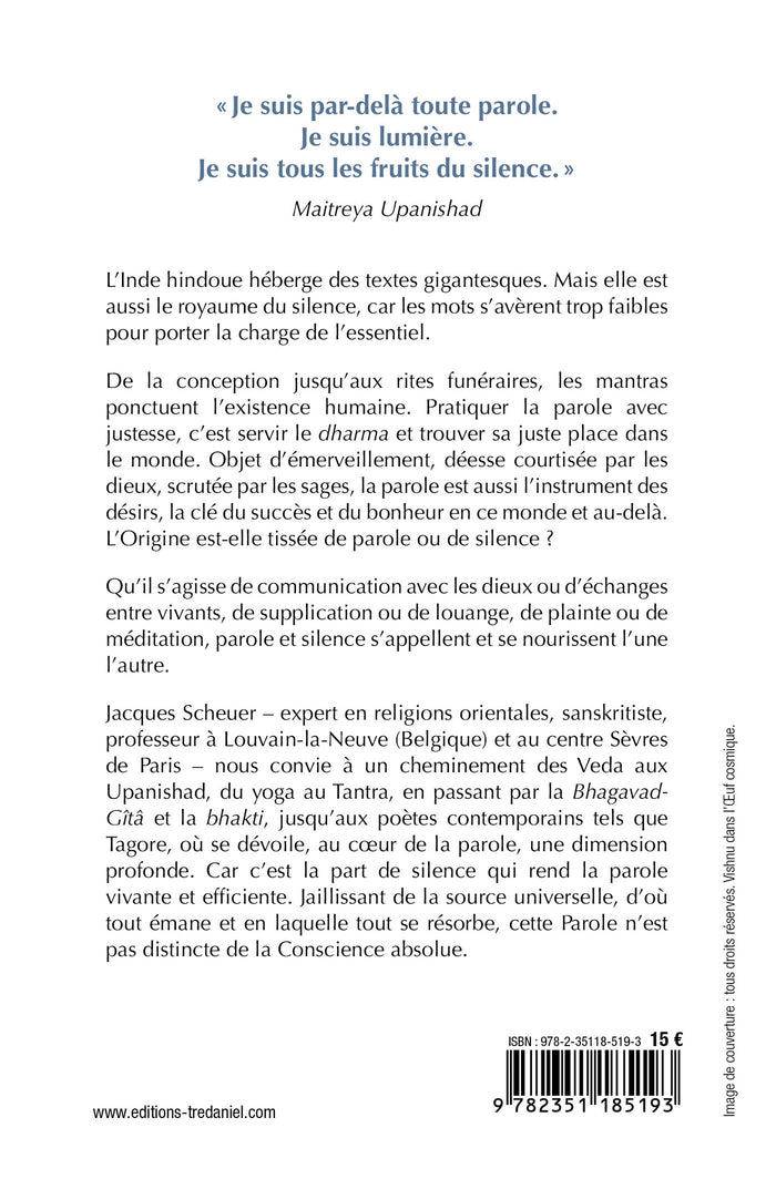 Parole et silence - Un patrimoine de l'Inde hindoue