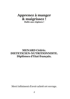 Apprenez à manger & maigrissez !