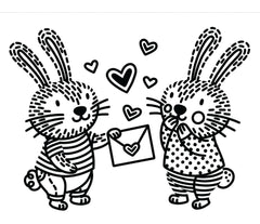 Les petits lapins - Ma première peinture magique