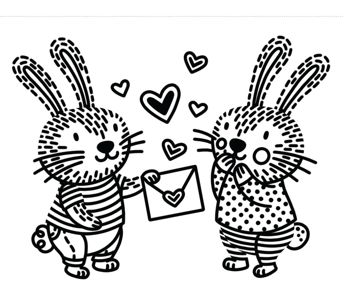 Les petits lapins - Ma première peinture magique