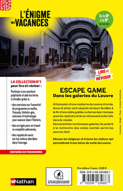 Escape Game de la 6ème à la 5ème - Dans les galeries du Louvre