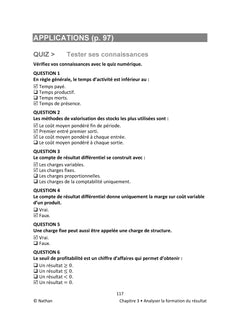 Contrôle de gestion - DCG - Épreuve 11 - Corrigés applications