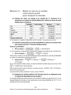 Contrôle de gestion - DCG - Épreuve 11 - Corrigés applications