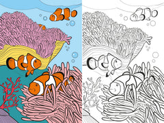 Les animaux des récifs - Coloriage