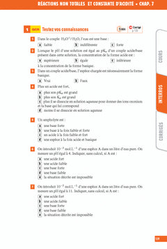 Interros des Lycées - Physique Chimie Terminale