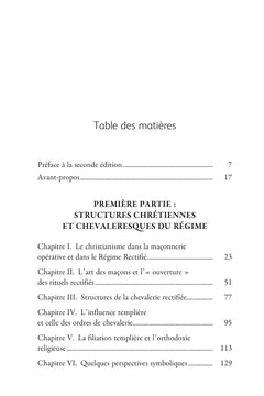 Principes et problèmes spirituels du Rite Écossais Rectifié et de sa chevalerie templière