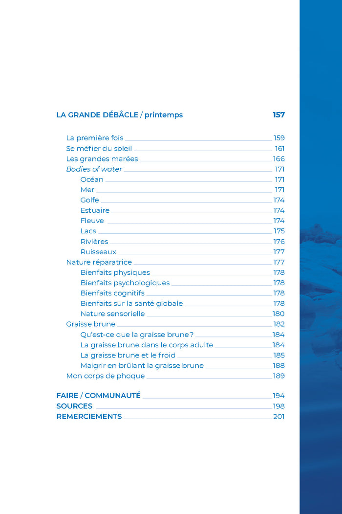 Fendre les eaux - Apprivoisez les bienfaits de la thérapie par l'eau froide