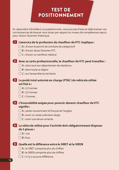 Réussir le concours VTC - Devenir chauffeur : la préparation complète à l'examen