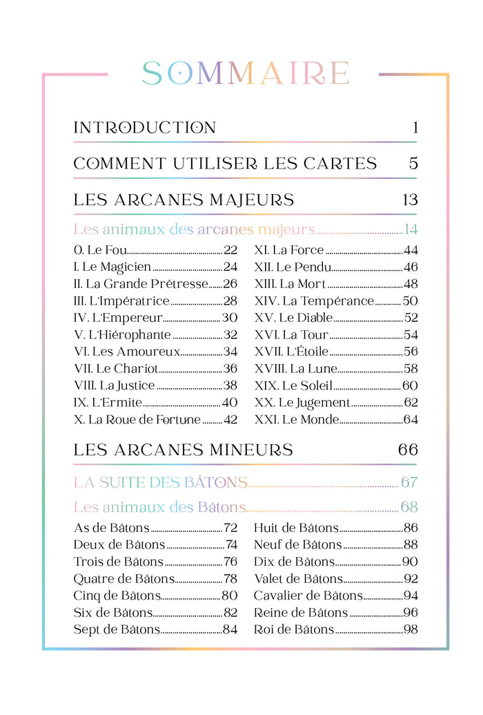 Le Tarot Oriens des animaux