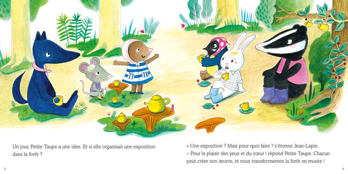 Petite taupe et l'exposition de la forêt