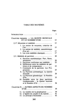 Le nombre d'or - Clé du monde vivant