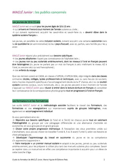 MaClé junior - Fichier de l'élève