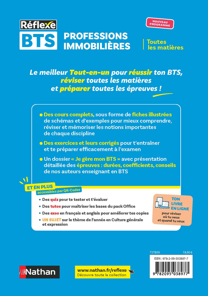 Toutes les matières BTS Professions immobilières - Réflexe N° 33