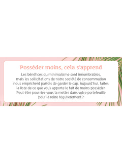 La petite boîte du minimalisme pour atteindre la sérénité jour après jour