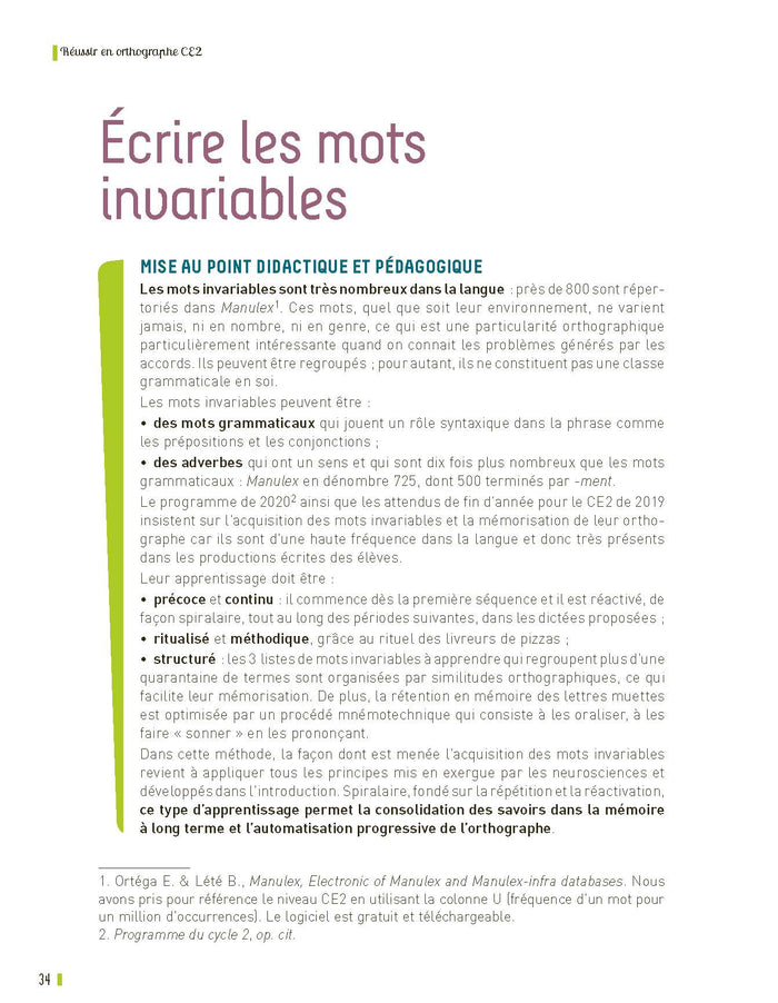 Réussir en orthographe CE2