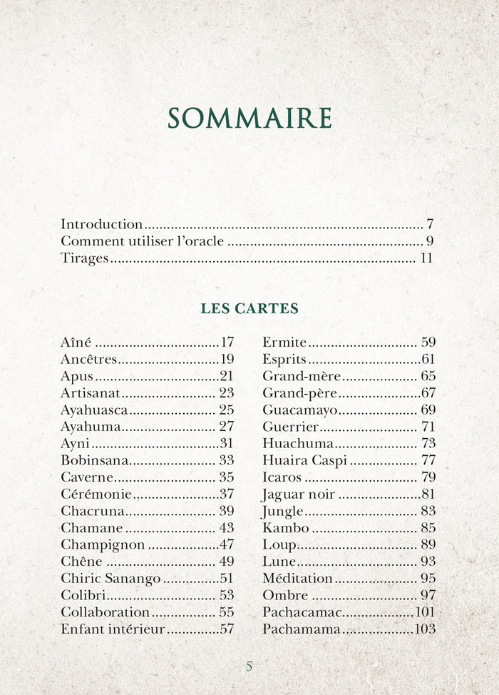 Voyage chamanique - Cartes Oracle