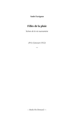 Filles de la pluie - Scènes de la vie ouessantine