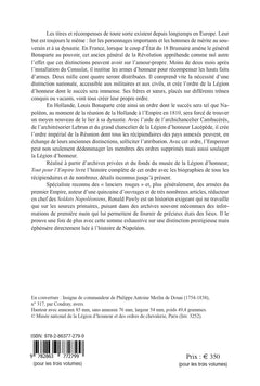 Les Fastes de l'Ordre impérial de la Réunion (1811 - 1815). "Tout pour l'Empire." Dictionnaire historique et biographique. Volumes I, II, III.