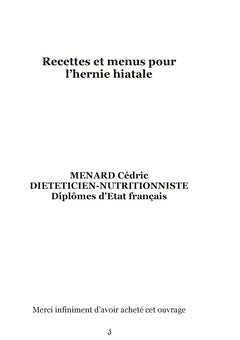 Recettes et menus pour l'hernie hiatale