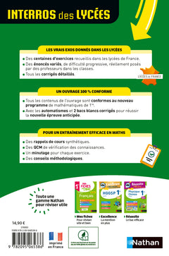 Interros des Lycées Maths 1re Tronc commun