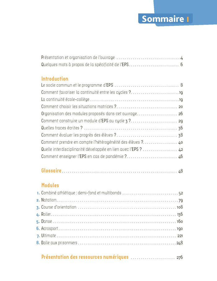 L'EPS au cycle 3 + Ressources numériques