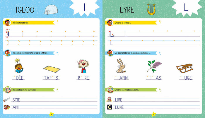 Mon cahier d'écriture - Lettres majuscules