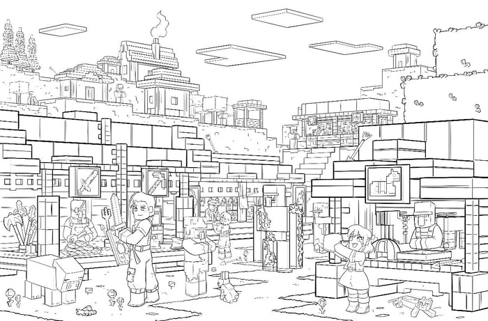 Minecraft - Une aventure cherche-et-trouve à colorier