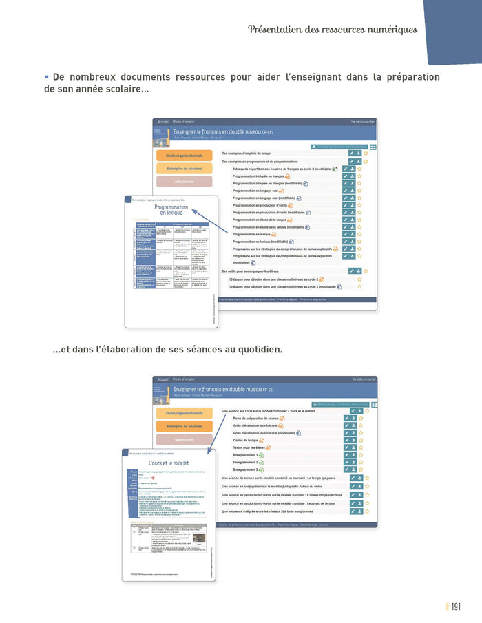 Enseigner le français en double niveau CP-CE1 + Ressources numériques