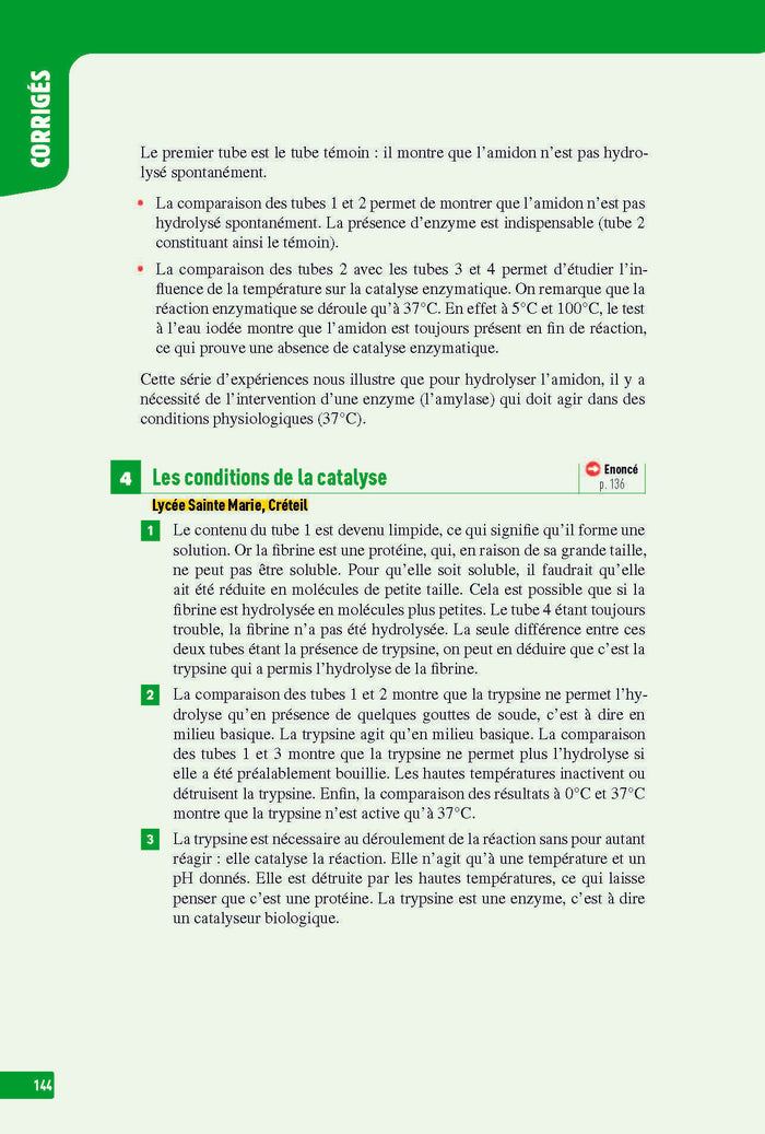 SVT Première - Interros des lycées 1re