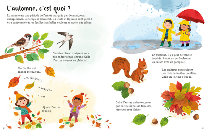 L'automne - Premiers autocollants - Dès 3 ans