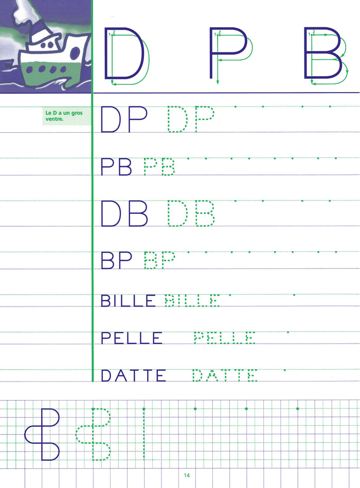 Mon cahier d'écriture pour gaucher CP