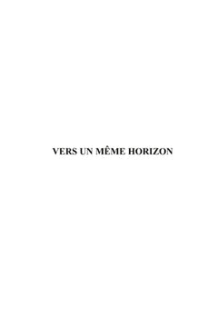 Vers un même horizon