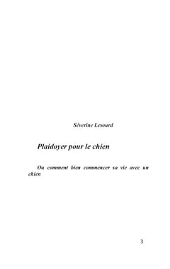 Plaidoyer pour le chien