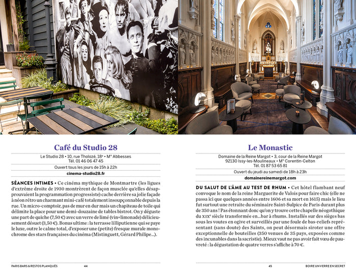 Paris bars et restos planqués