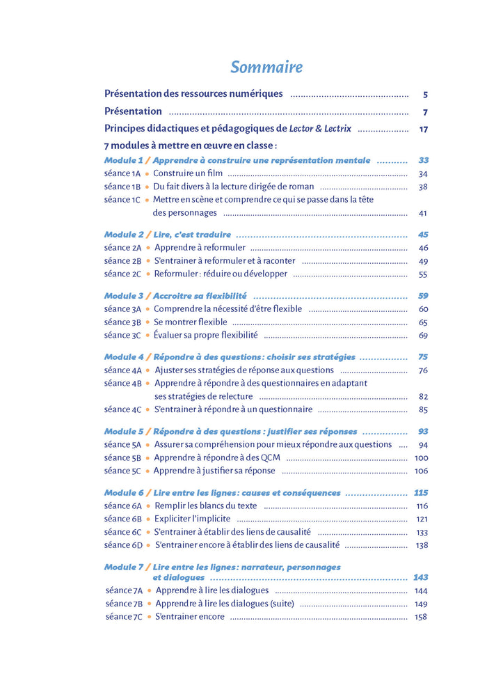 Lector et Lectrix Cycle 3