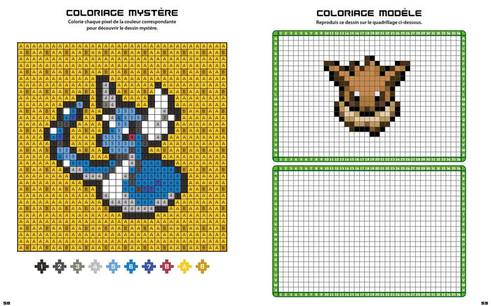 Pokémon – Coloriages pixels