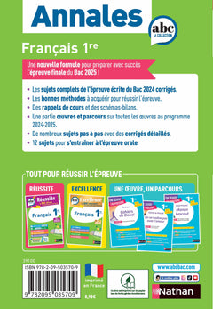 Annales Bac Français 2025