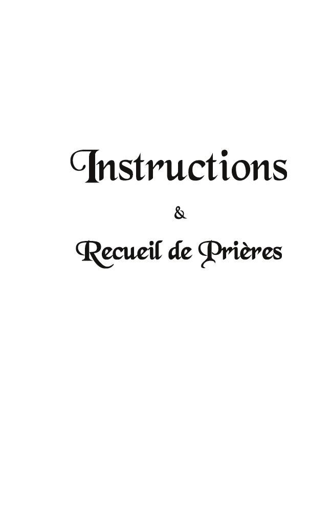 Instructions & Recueil de Prières