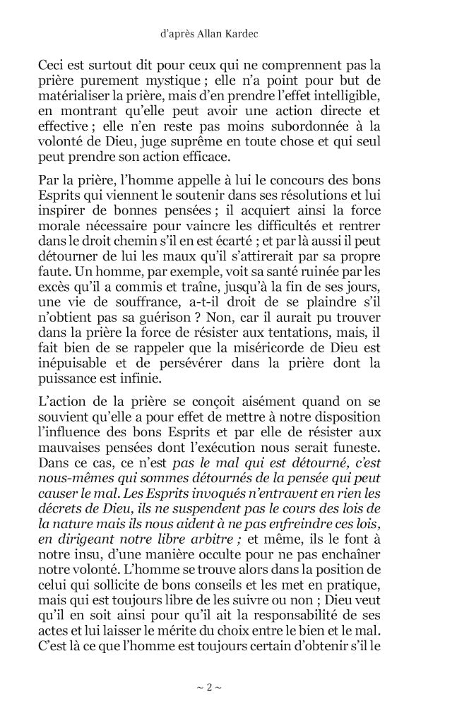 Instructions & Recueil de Prières