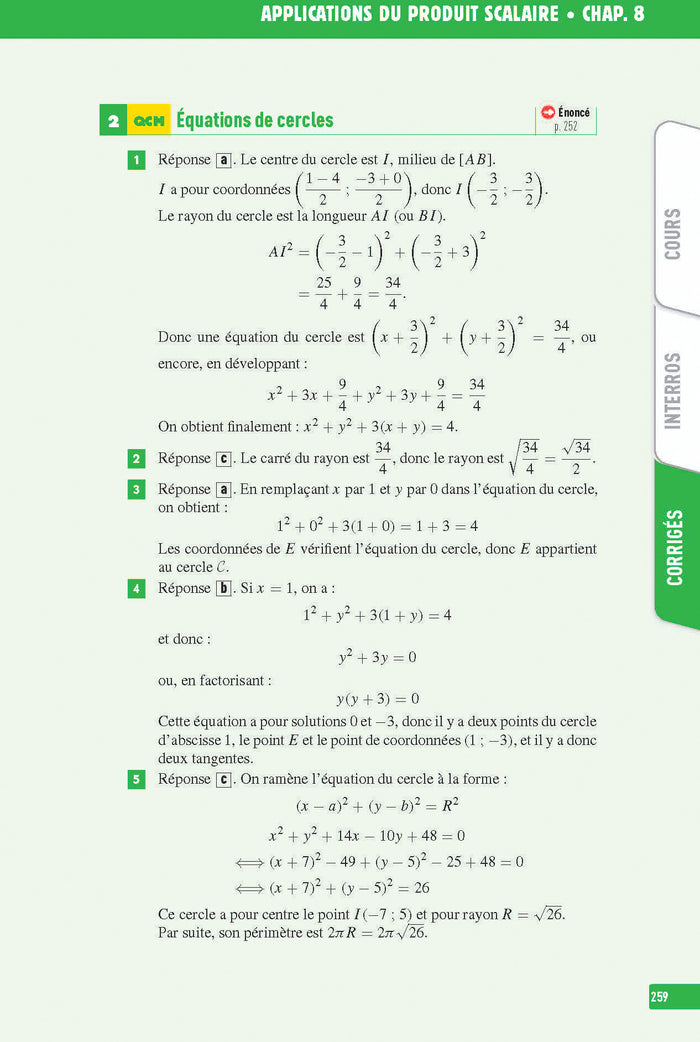 Interros des Lycées Maths 1re