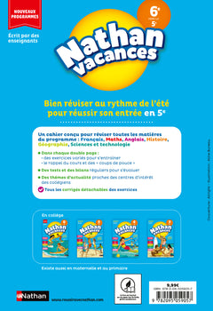Nathan Vacances Collège Tout en un - de la 6ème vers la 5ème